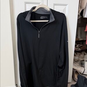 Nike Black and Gray Quarter-Zip Top